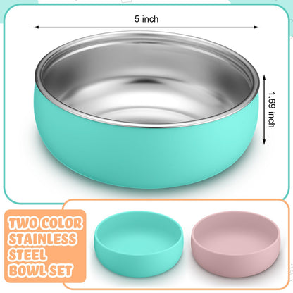Nuogo stainless steel feeding bowls for kids stackable view