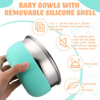 Top down view of Nuogo stainless steel snack containers