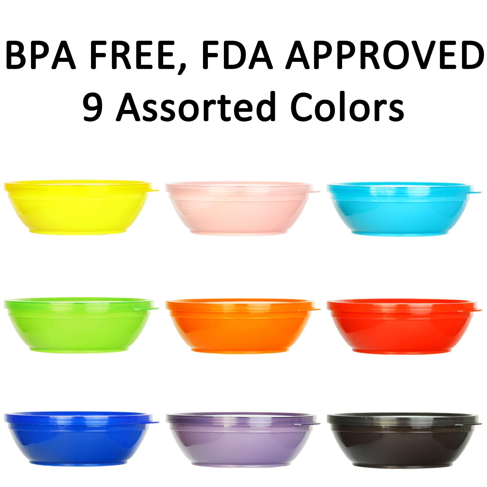 Toddler food storage bowls with secure snap-on lids