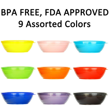 Toddler food storage bowls with secure snap-on lids