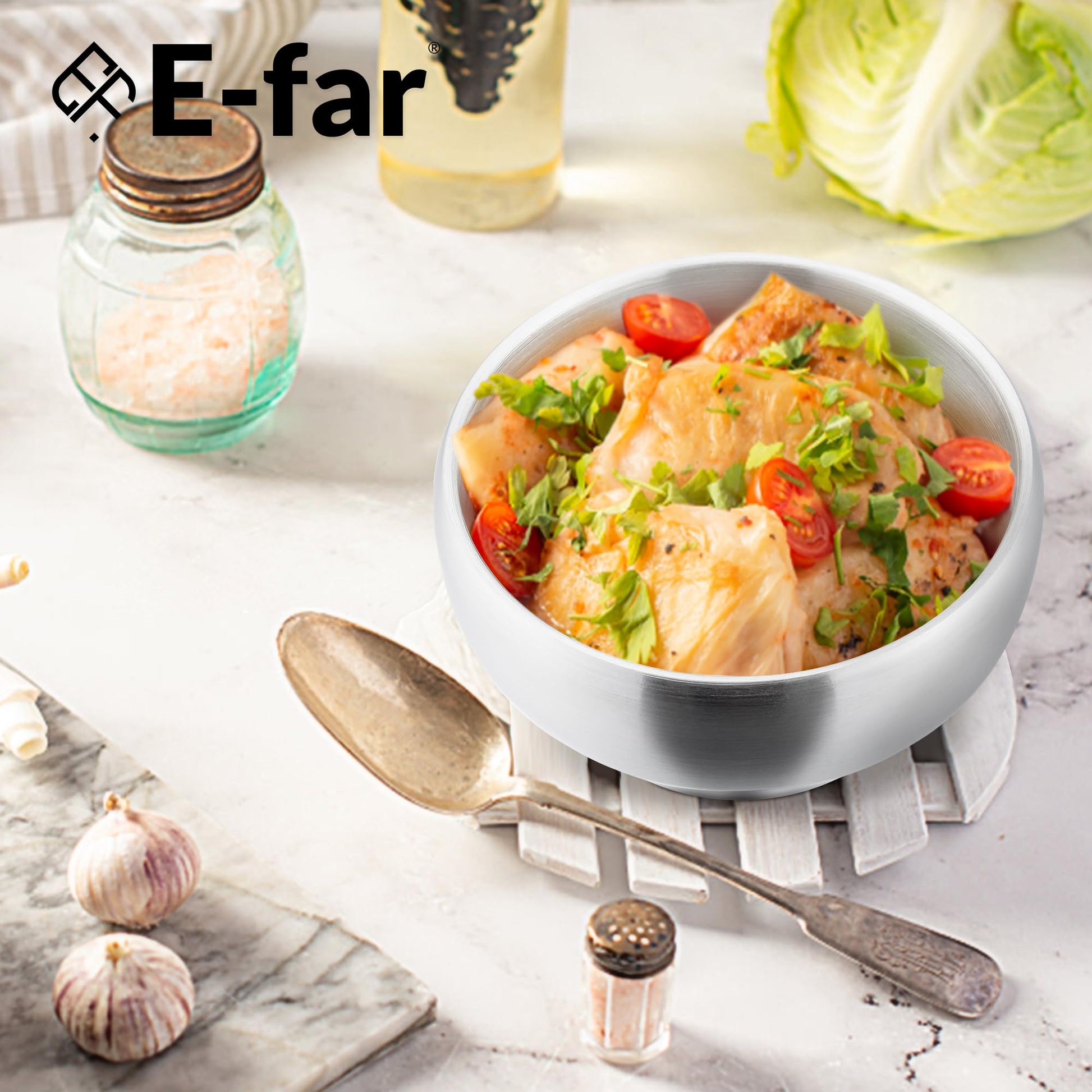 Durable and non-toxic metal bowl set for children
