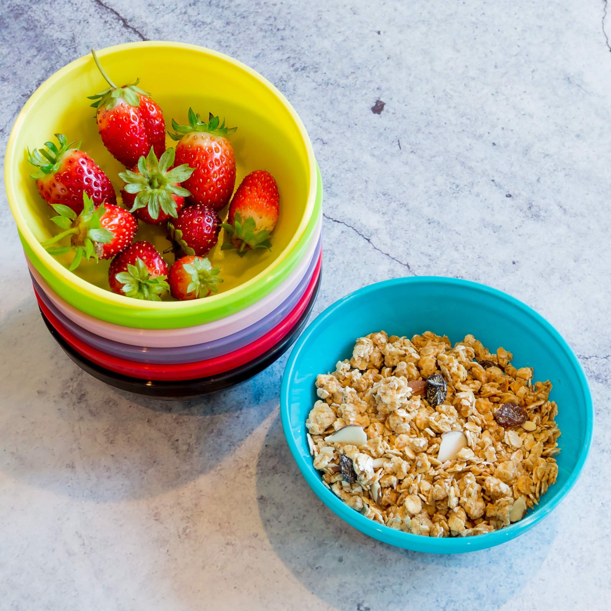 BPA-free plastic bowls for kids meal prep and school lunches