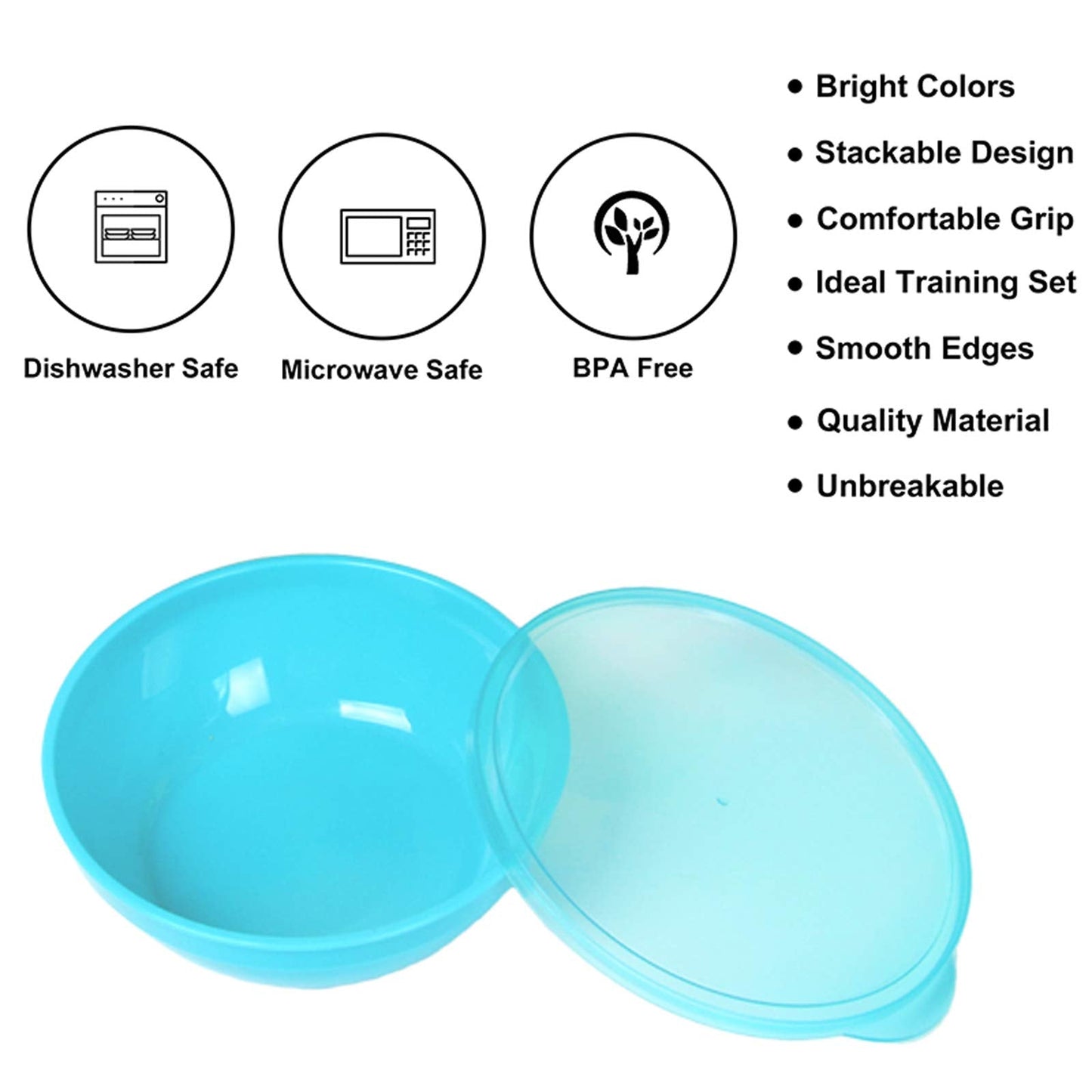 Durable Youngever 8 fluid ounce bowls for home and picnic use