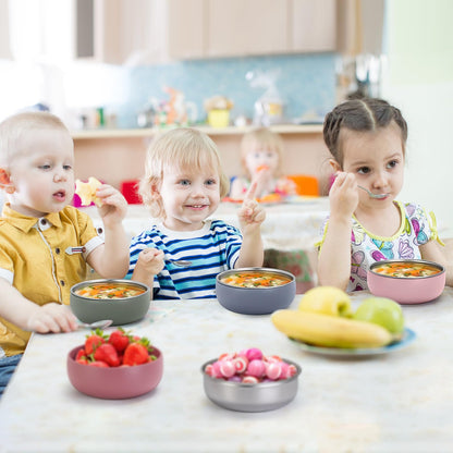 ShineMe toddler dining bowls stacked for storage
