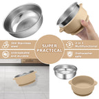Dovesail baby feeding bowls with silicone shells removed