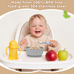 Dovesail stainless steel baby bowl with airtight storage lid