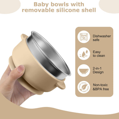 Dovesail baby feeding set including two bowls and two lids