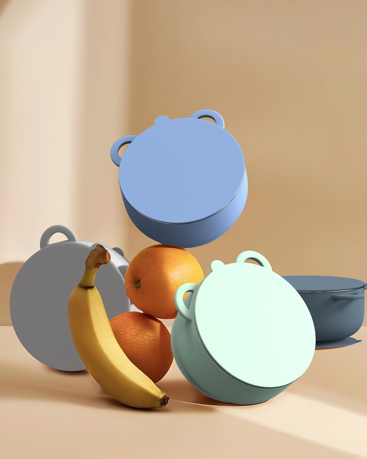 Bakpoco ocean explorer kids dinnerware set arranged for mealtime
