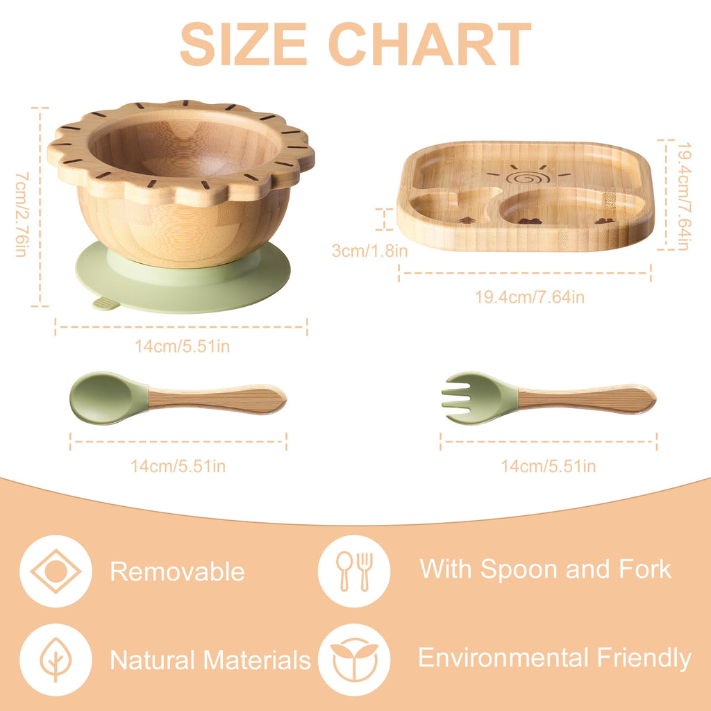 Complete Baby Remember feeding set with bowl fork and spoon