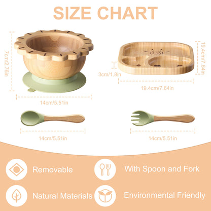Complete Baby Remember feeding set with bowl fork and spoon