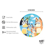 Zak Designs Bluey water bottle with pop up spout and carry handle