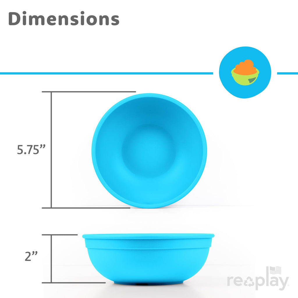 Top view of Re-Play durable plastic snack bowls