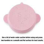 BPA-free silicone spoon and stainless steel bowl set for infants