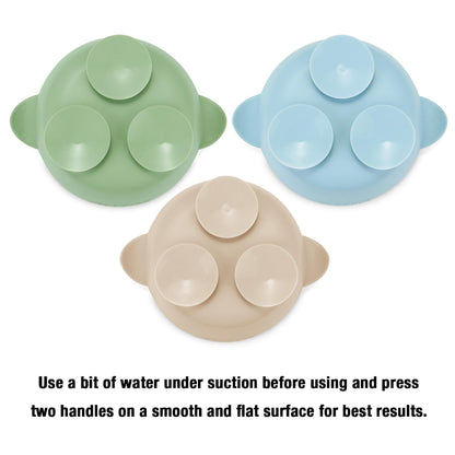 Premium food grade silicone spill resistant bowls for baby led weaning