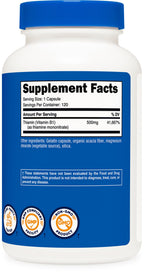 Nutricost Vitamin B1 500mg packaging in lifestyle setting