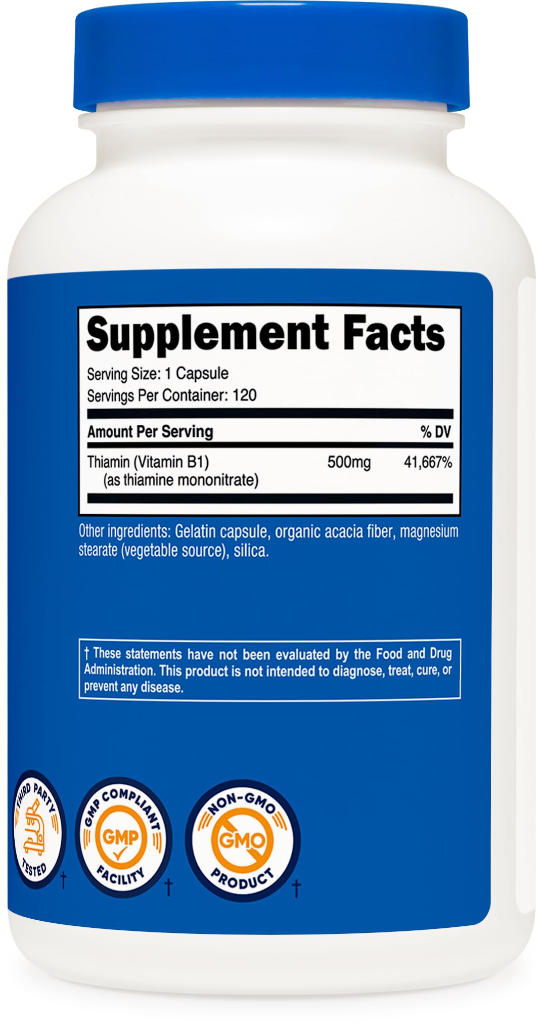 Nutricost Vitamin B1 500mg packaging in lifestyle setting