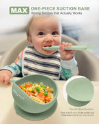 Canpol Babies sage green feeding bowl with suction base