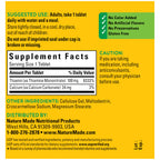 Unboxed view of Nature Made Vitamin B1 100 count dietary supplement bottle.