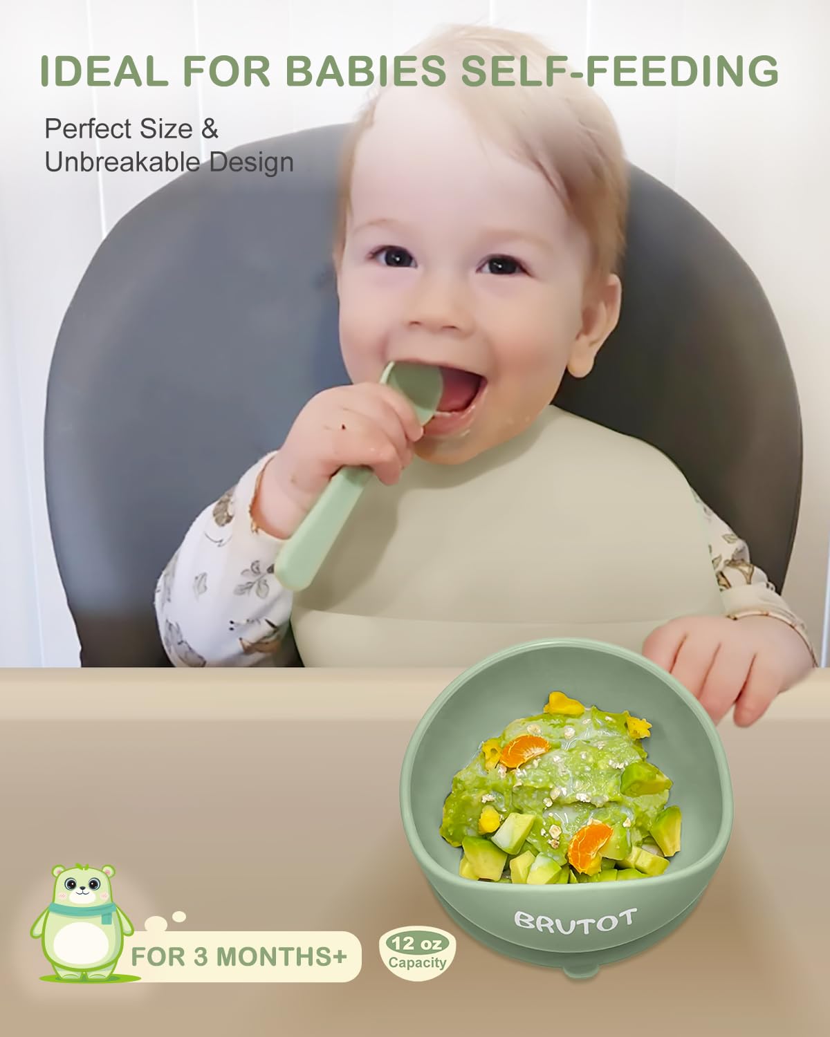 Canpol Babies feeding set showing suction cup detail