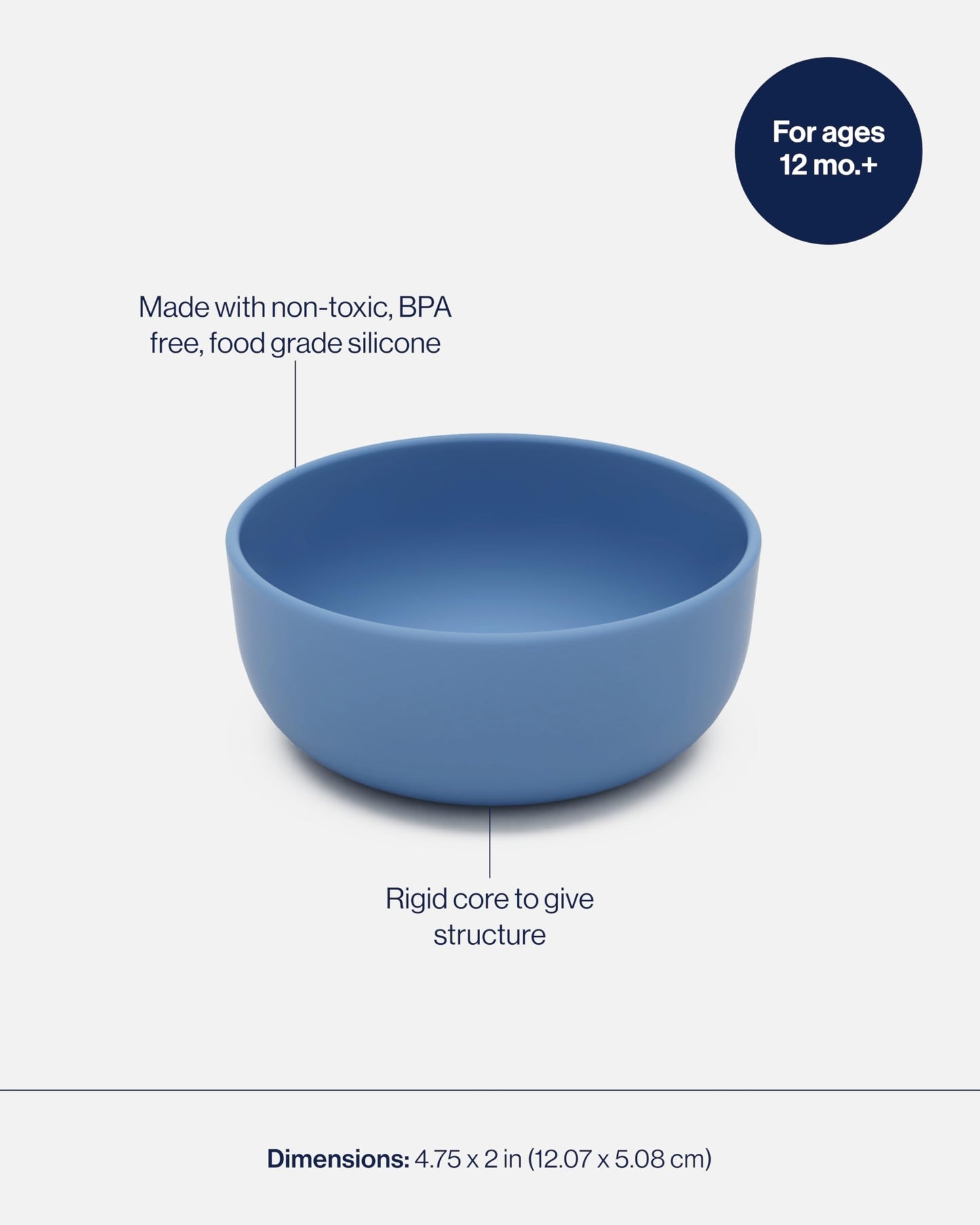 Lalo silicone bowl showing rigid internal structure