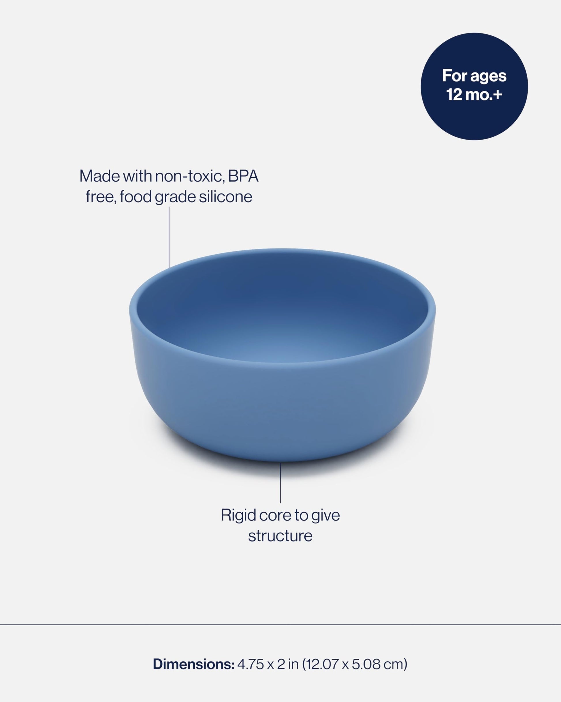 Lalo silicone bowl showing rigid internal structure