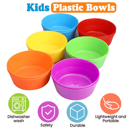 Foaincore 24 piece kids bowl set for daily use