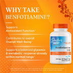 Doctor's Best benfotiamine supplement facts nutritional label panel