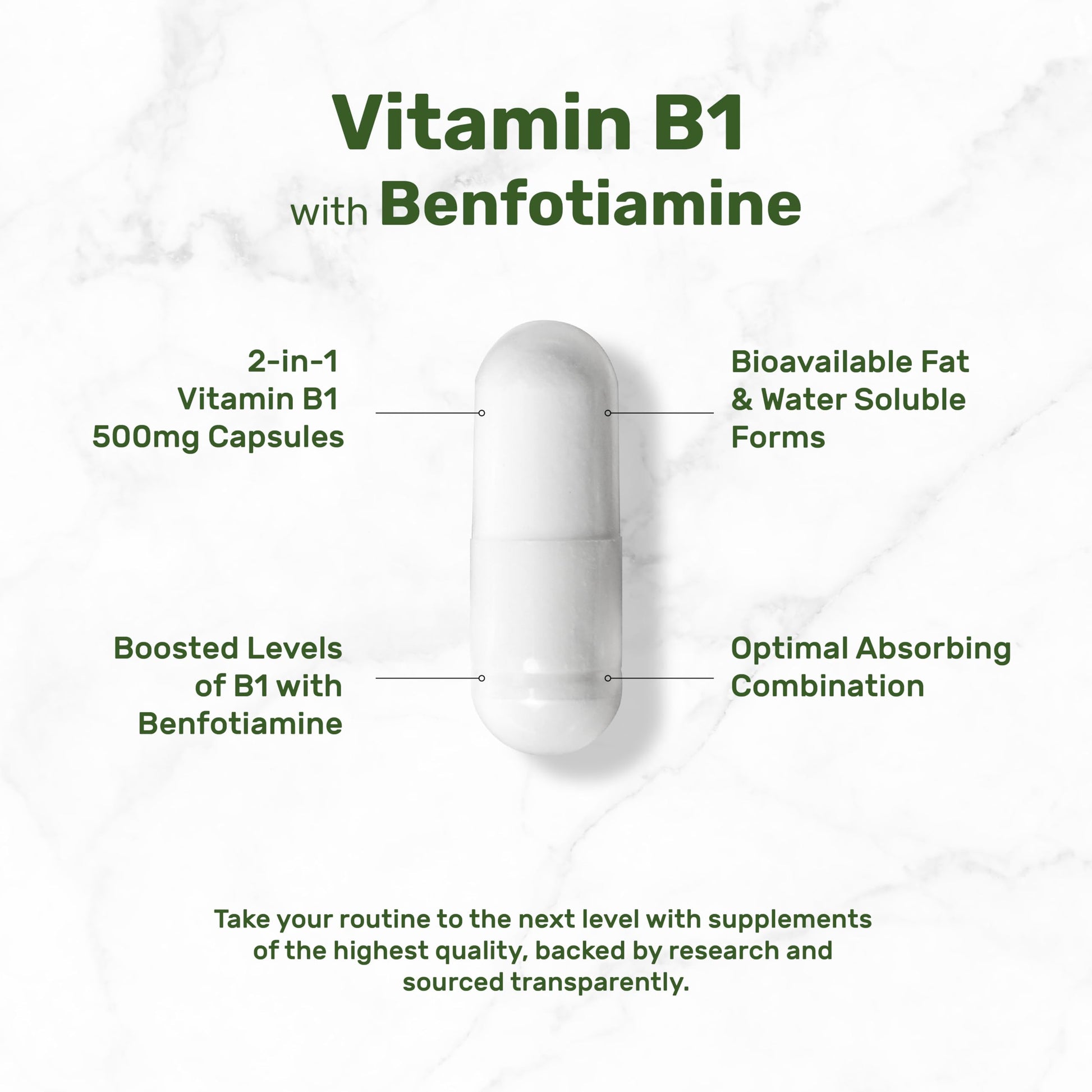 Deal Supplement thiamine and benfotiamine dual action formula label detail