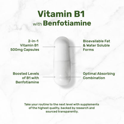 Deal Supplement thiamine and benfotiamine dual action formula label detail