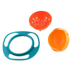 Blue LiangTing spill resistant bowl side angle