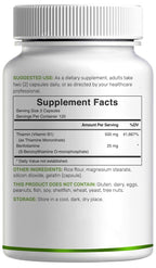 Deal Supplements Vitamin B1 500mg capsules poured out on surface