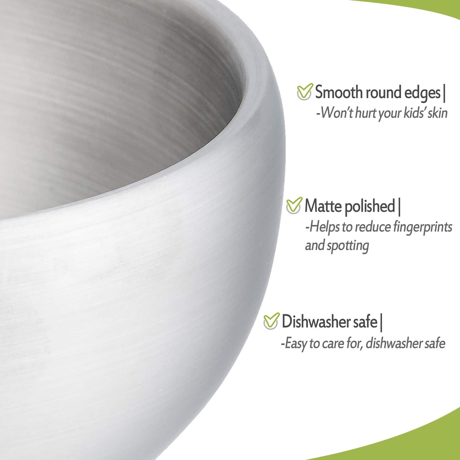 Side profile of HaWare 12 fluid ounce insulated metal bowl