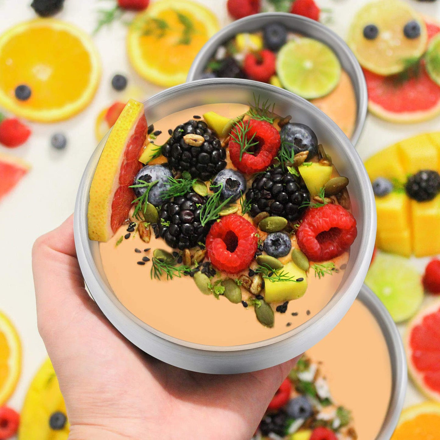HaWare kids feeding bowls on a dining table setting