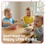 Detailed view of food grade stainless steel baby bowl interior