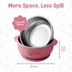 O'doe suction bowls stacked for convenient kitchen storage