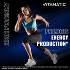 Close-up of the Vitamatic product cap and safety seal confirming factory freshness.