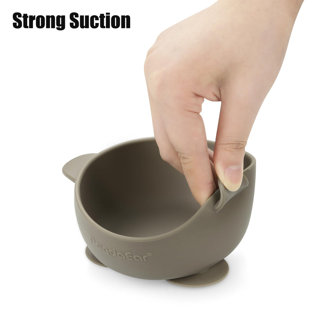 Side profile of PandaEar suction bowl showing stay put base