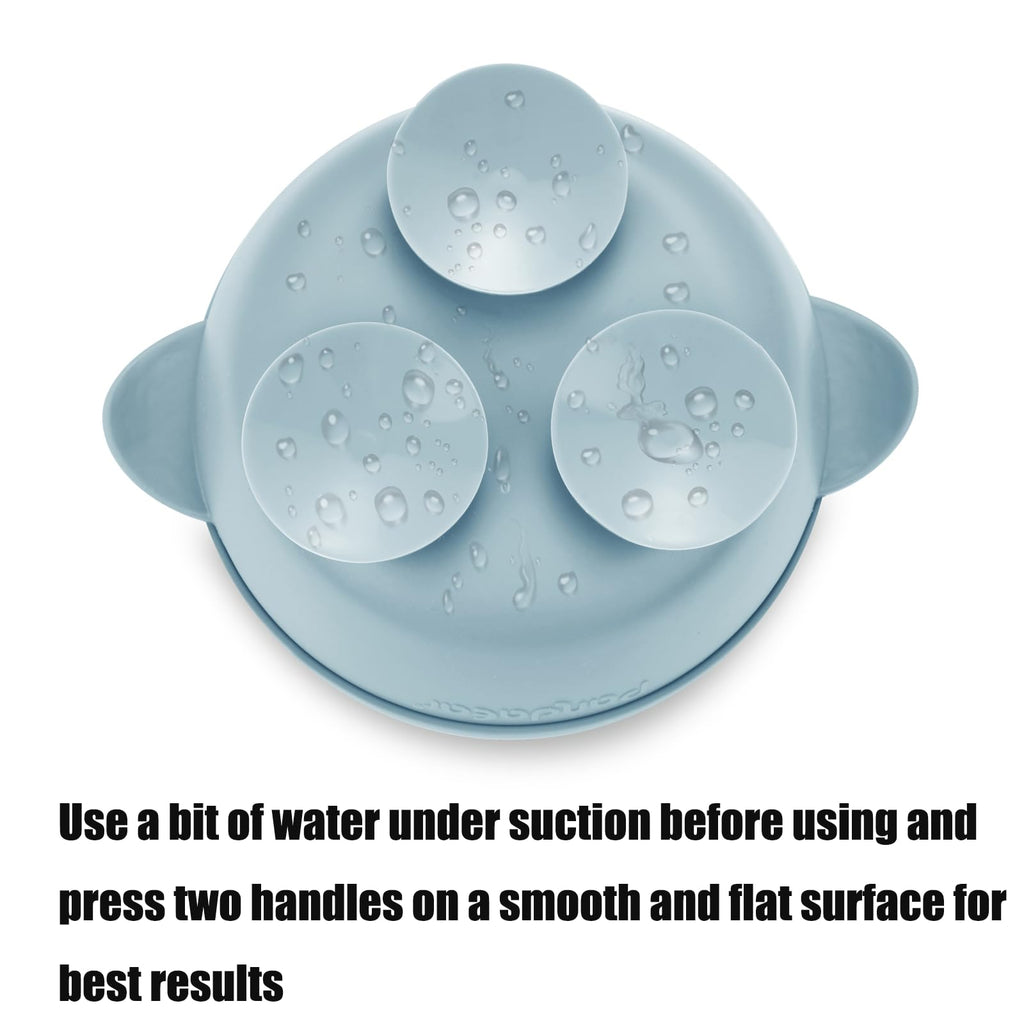 Top view of PandaEar food-grade silicone baby bowls