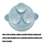 Top view of PandaEar food-grade silicone baby bowls