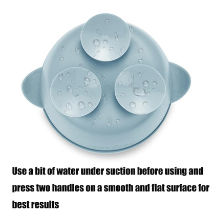Top view of PandaEar food-grade silicone baby bowls