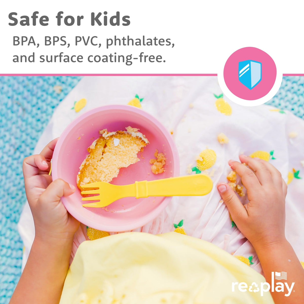 Re-Play sustainable recycled plastic bowls for kids