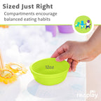 Vibrant Mermaid color collection of Re-Play feeding bowls