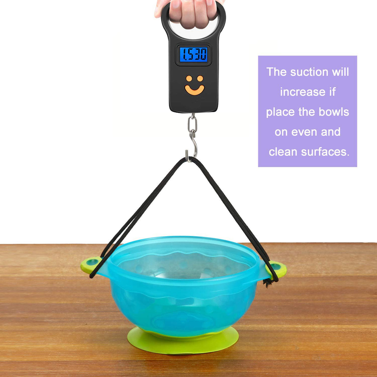 PandaEar suction base detail for high chair trays