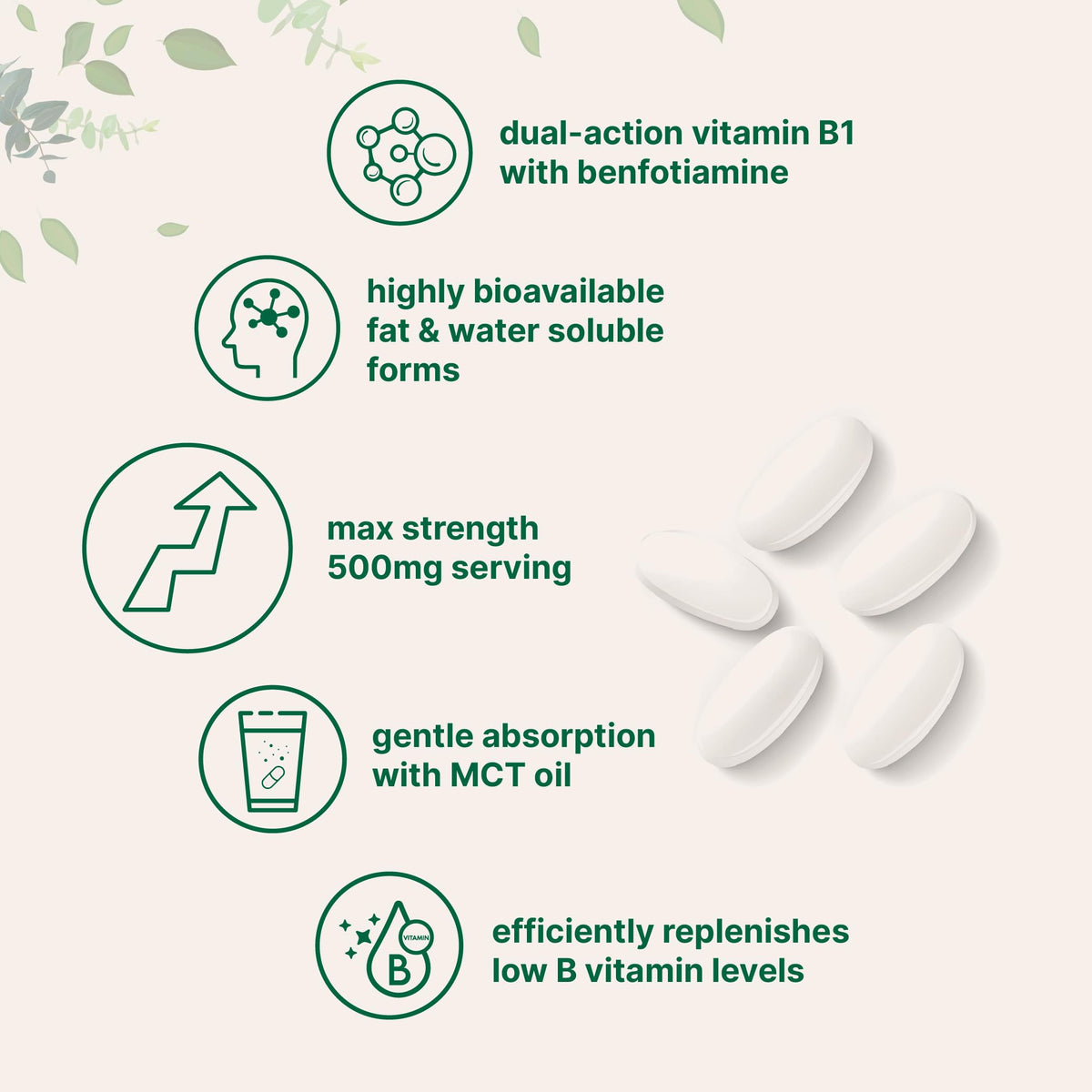 Micro Ingredients Vitamin B1 softgels capsule closeup view