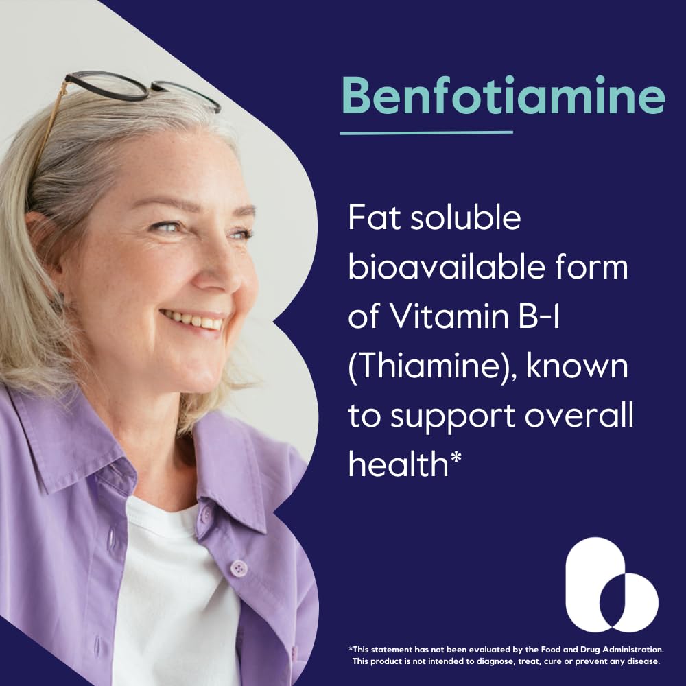 Bestvite Benfotiamine 60 vegetarian capsules label details