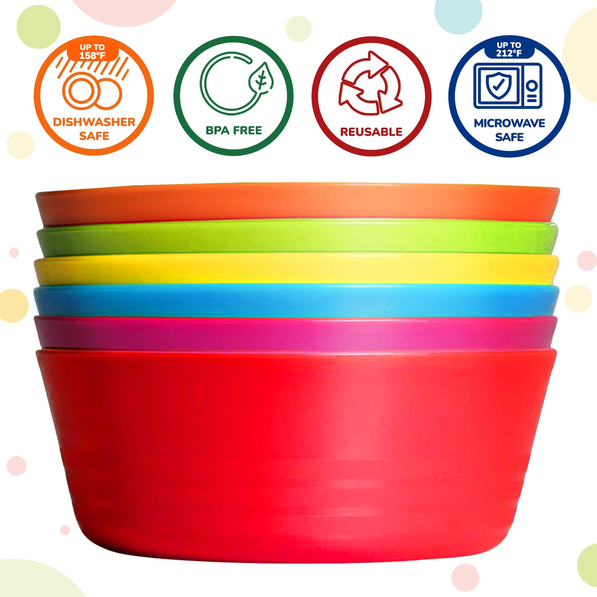 Plaskidy 10 fluid ounce toddler bowl showing depth