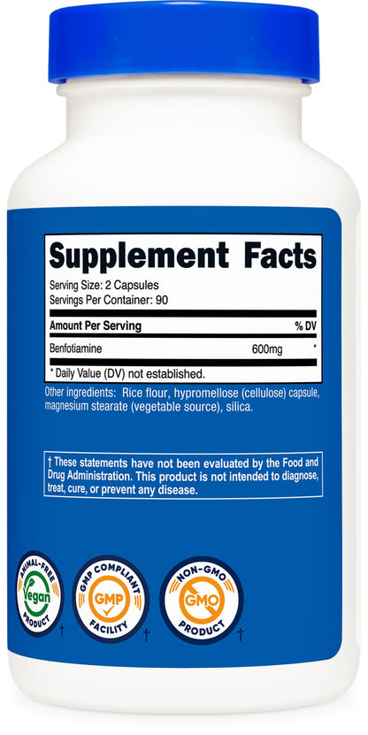 Nutricost wellness supplement bottle showing dietary info for energy metabolism support.