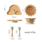 Eco-friendly bamboo dinnerware set for toddlers and babies