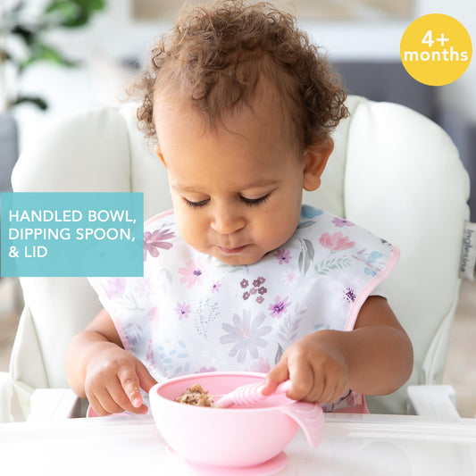 Bumkins toddler feeding bowl with matching double ended spoon