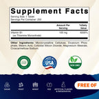 Vitamatic Vitamin B1 supplement label details